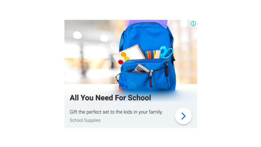 Display Ad Example: All You Need For School